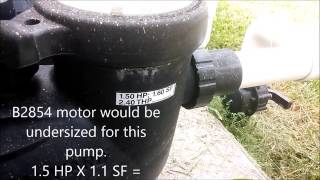 What HP should my replacement pool pump motor be?