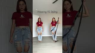 Wearing VS Styling - Cropped Tee 💖 #shorts