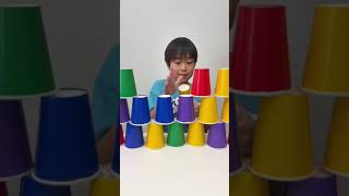 Paper Cup Tower!! Part22 #shorts #トイキッズ