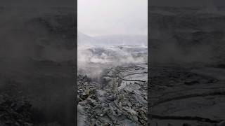 Fagradalsfjall volcano is erupting again #iceland #volcano #lava #short #exploremore