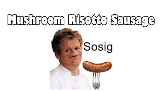 Gordon Ramsay Mushroom Risotto Sausage and Fan Art Unboxing