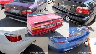 All BMW M5 generations in a row - from E28 to F10 - 1080p HD