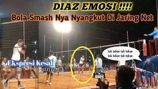 GAGAL SMASH‼️Leandro Diaz Emosi Bola Smash Tak Lewati Jaring Net || Tarkam 35Juta