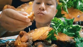 Fish Fry //Boil, Cucumber & White Rice //Mukbang