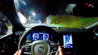 2019 Volvo V60 POLESTAR ENGINEERED NIGHT POV DRIVE Onboard (60FPS)