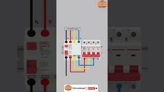 3 phase RCCB connection with 3 phase 4 wiring diagram #shorts #wiring  #electrical #electricalvideos