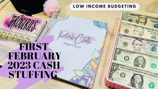 FIRST FEBRUARY CASH STUFFING OF 2023 | WK 1 | CASH ENVELOPES | LOW INCOME