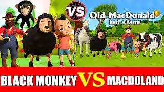 Old MacDonald Had A Farm Song vs Baa Baa Black Monkey Song | Legendary children's songs