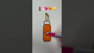 Satisfying creative 💄+💖🧡💛 #viral #trending #art #youtubeshorts #painting