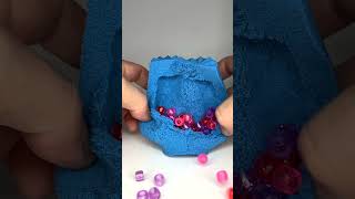 Very Satisfying and Relaxing  Crunchy Colorful Kinetic Sand Cutting vs Beads Part 180 #ASMR #shorts