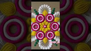 Easy Rangoli ideas ✨ | Diwali 🪔 | #shorts #trending #diwali #viralvideo #rangoli #beautiful #music