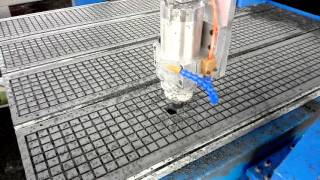 CNC Router 1313 making vacuum hole