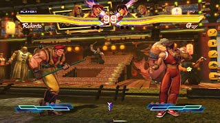 Street Fighter x Tekken - Rolento/Sagat vs Guy/Cody (Very Hard)