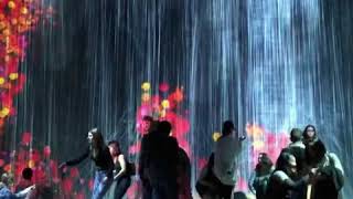 TeamLab borderless waterfall