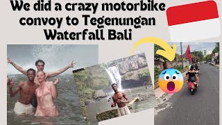 Did a crazy motorbike convoy to Tegenungan Waterfall Bali-What to do in Ubud, Bali