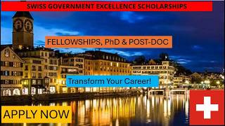 Apply Now-Swiss Government Scholarships for PhD & Post Doc 2025/2026! #phd #postdoc #education