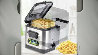 UnRoll over image to zoom in2 VIDEOSiBELL 1.5L Deep Fryer for Home - 1500W, Compact and low oil