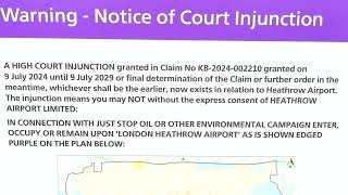 Heathrow Court Injunction Public Notice