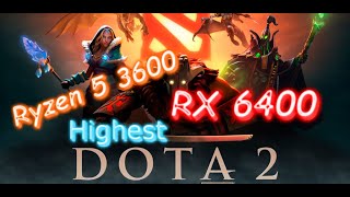 RX 6400 + Ryzen 5 3600 - Dota 2 - Ultra - 1080p