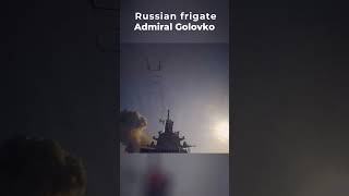 Russian frigate Admiral Golovko conducts anti-aircraft missile firing in the Barents Sea