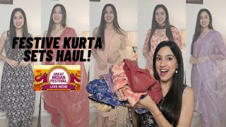 Amazon Festive Kurta Set Haul| Sharara Sets| Diwali Outfits Haul #amazon #diwalispecial #diwali