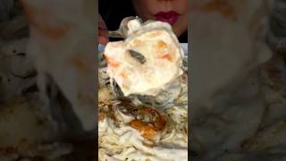 CREAMY SHRIMP ALFREDO #asmr #food #seafood  #pasta