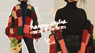 i finally crochet the harry styles cardigan // chunky crochet patchwork cardigan