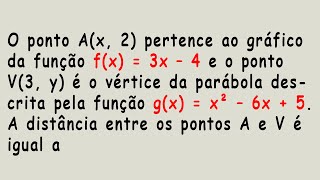 UNIVESP - O ponto A(x, 2) pertence ao gráfico da função f(x) = 3x – 4