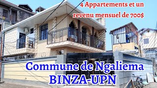 👉 BINZA-UPN NON LOIN DU MACADAME DANS LA COMMUNE DE NGALIEMA AVEC 4 APPARTEMENTS HABITABLES