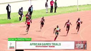 Mary Moraa wins 400m Women Final African Games Trials 2024 at Nyayo Stadium