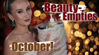 Beauty - Empties October!  Face, body, hair care and makeup. Time to talk