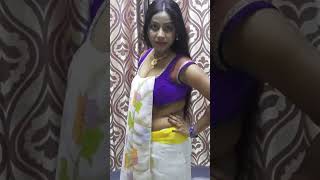 Desi housewife Saree Draping | Chiffon saree Draping For Diwali Special