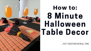 8 Minute Halloween Thrift Store Table Decor Set Up in Real Time