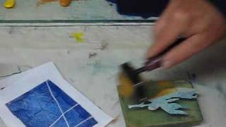 Make Artist Trading Cards on a Gelatin Plate with Linda Germain