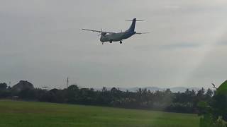 Smooth Approach - Garuda Indonesia ATR 72-600 Landing at Pattimura Airport, Ambon.