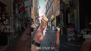 Probando los auténticos gelatos italianos