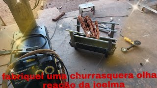 FABRIQUEI UMA CHURRASQUERA  PRA ASSAR CARNE  NO DOMINGO