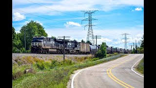 NS 8121 Leads a U705 West Near Irene Il