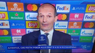 Juventus-Zenit 4-2 intervista ad Allegri nel post partita.