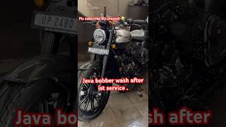 Java bobber first service wash time  || #javabobber42  #java #rider #uk07rider #bikeservice