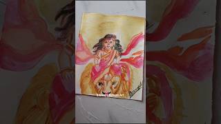 Cute Maa Durga drawing 🪷🙏😍#maadurga #navratri #drawing #shorts