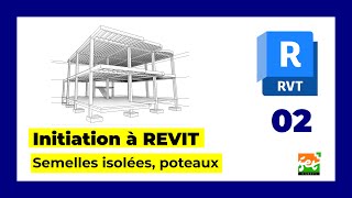 Initiation Revit, semelles, pré-poteaux et dallage