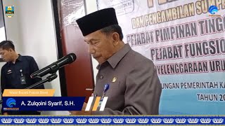 WAKIL BUPATI ZULQOINI SYARIF LANTIK 13 PEJABAT ESELON II DAN PPUPD