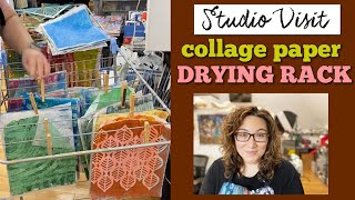 Working Artist Vlog 9: Drying Rack for Collage Paper