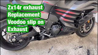 2023 Kawasaki zx14r exhaust replacement voodoo exhaust