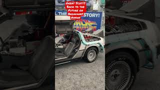 Back to the Future the Broadway musical featuring Delorean car at NYIAS