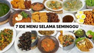 7 IDE MENU HARIAN SELAMA SATU MINGGU