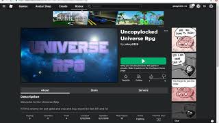 Now Uncopylocked Universe Rpg 2019 Go to the desc