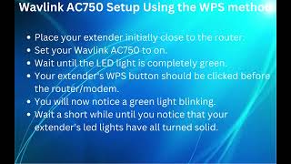 Wavlink AC750 Extender Configuration