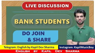 FREE Classes For BANK Students considering their upcoming Exams | DO JOIN & SHARE